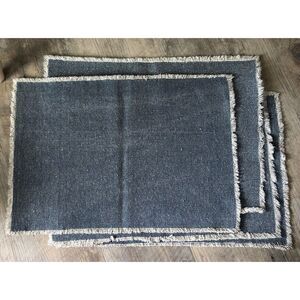 KIRKLAND'S Pines BY Home Wear Set Of 4 Piana w/Frayed Edge 13"x19" Placemats